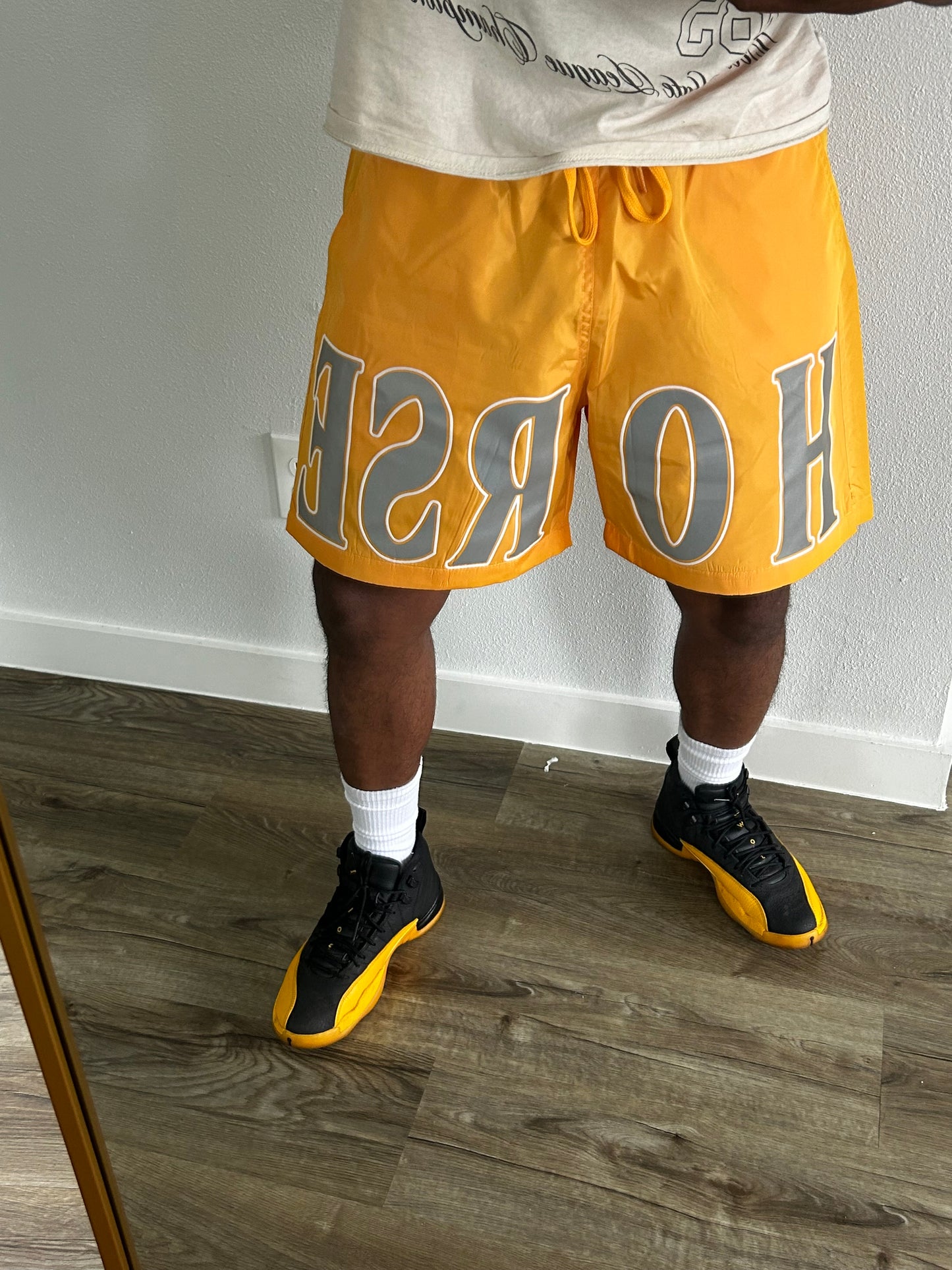 Horse shorts yellow