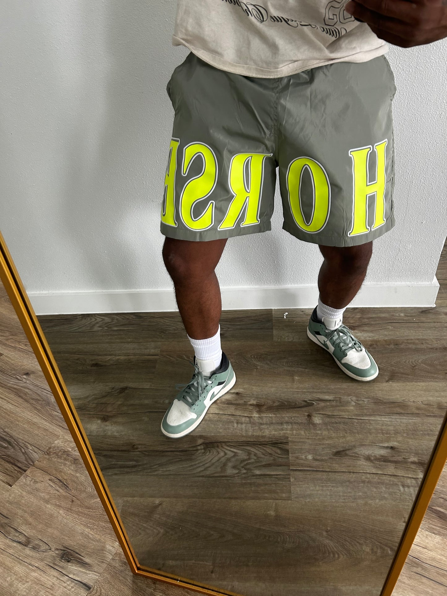 Horse shorts sea foam green