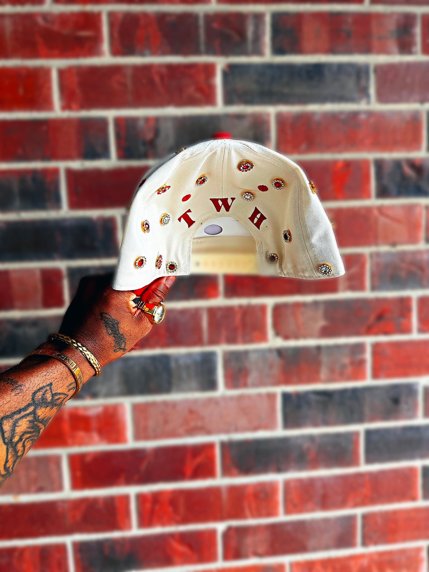 Red Rhinestone Hat