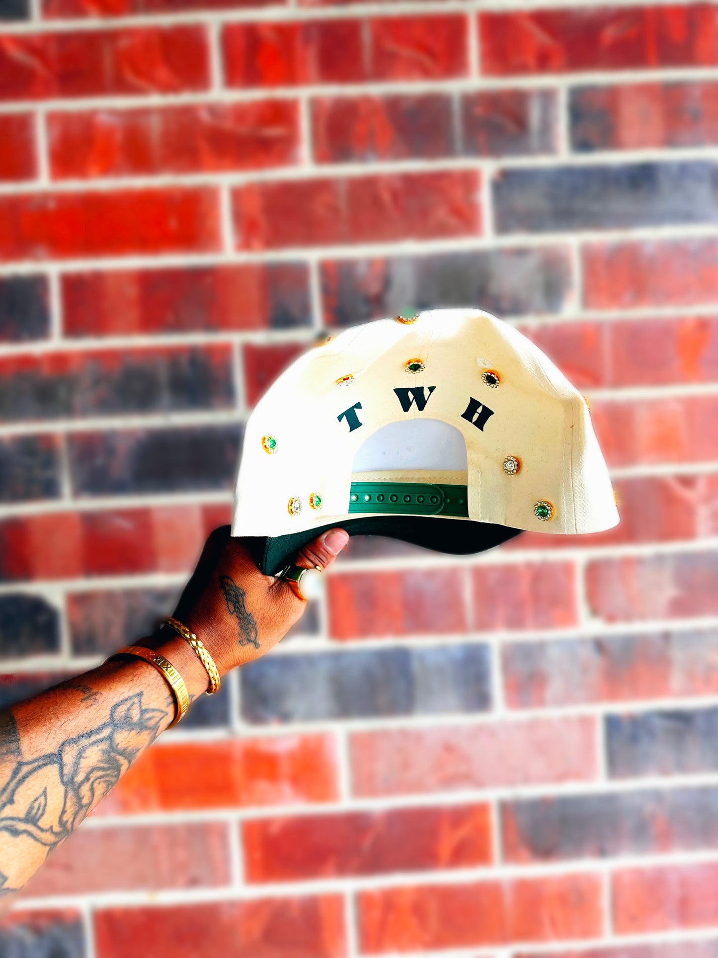 Green Rhinestone Hat