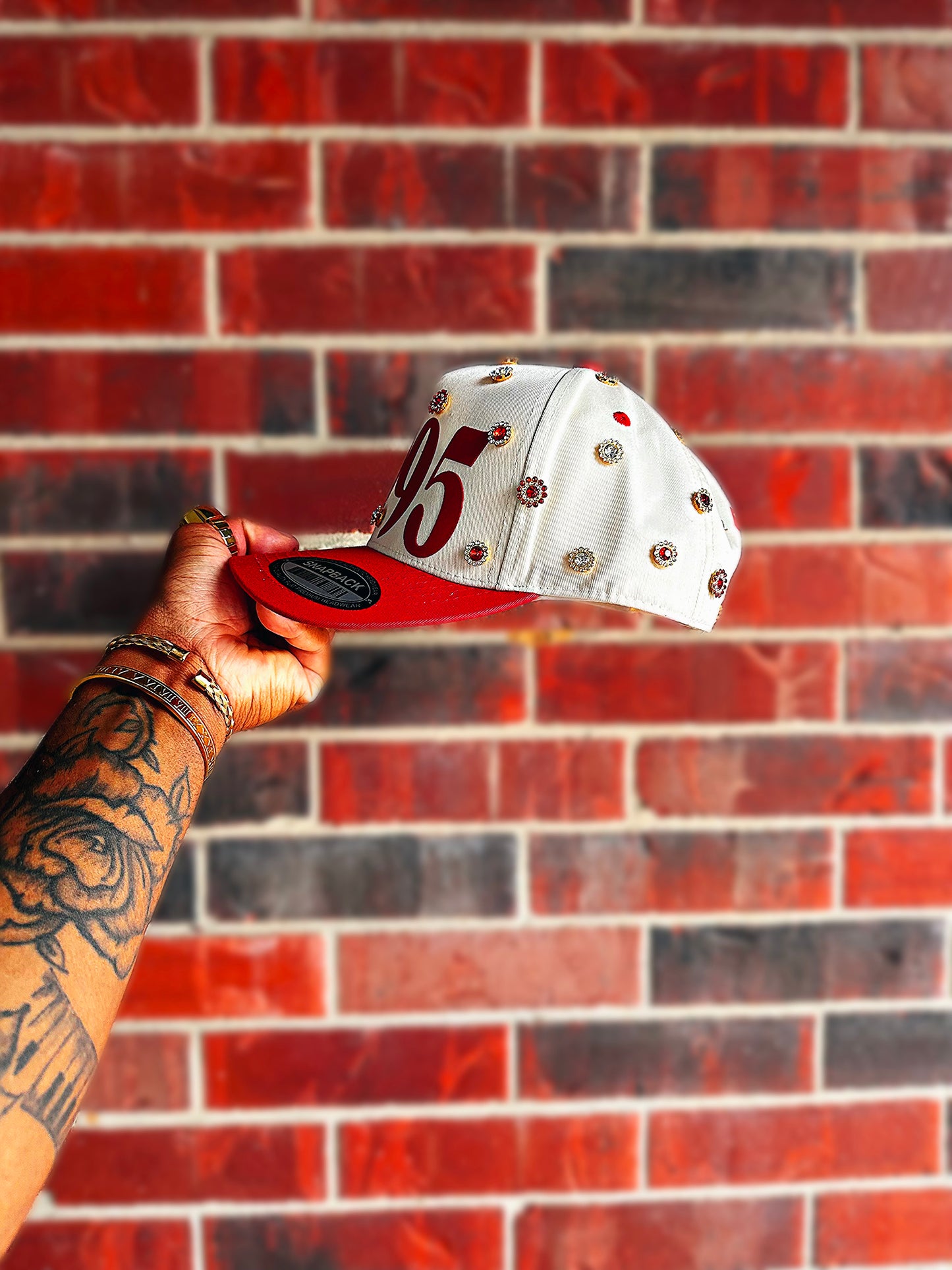 Red Rhinestone Hat