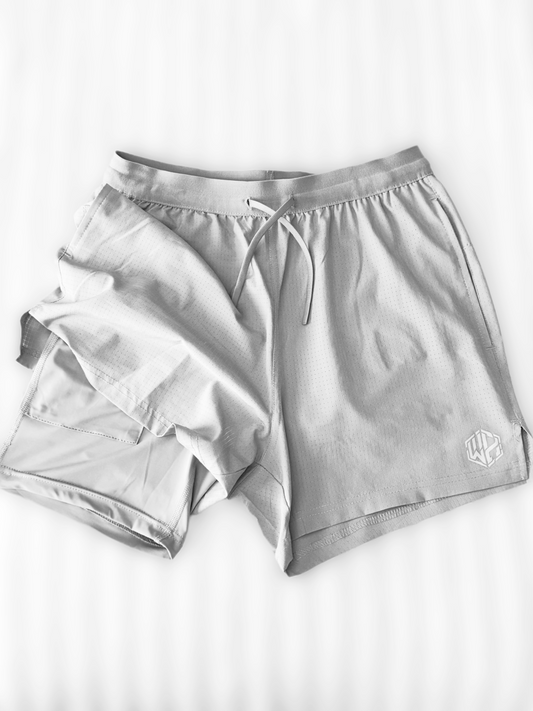 Drawstring Gym Shorts (Grey)